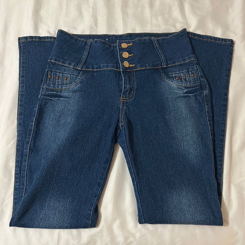 Diamante Blue Skinny Jeans